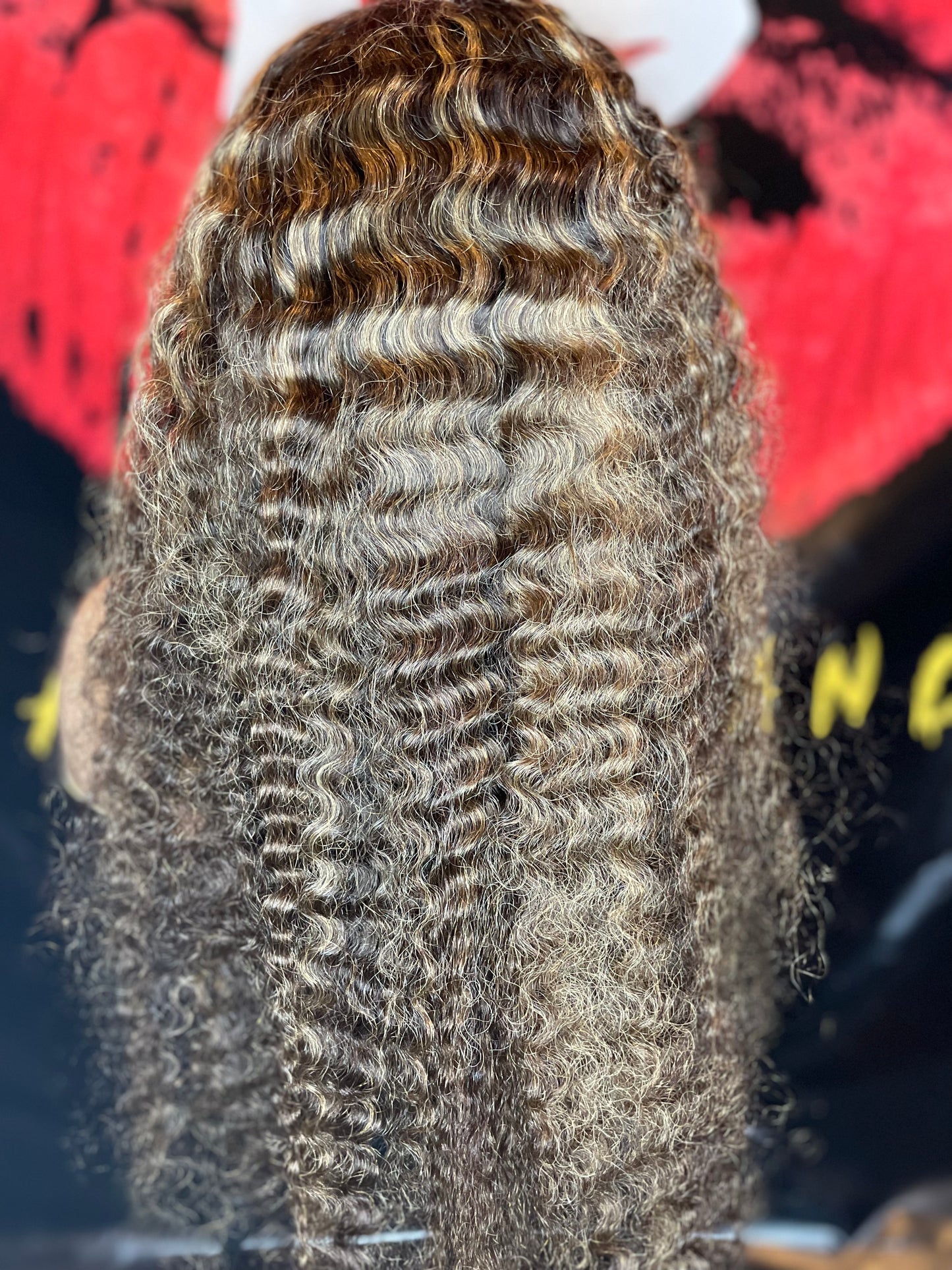 Highlight Honey Blonde 28" Deep Wave 13x4 Frontal Lace Wig