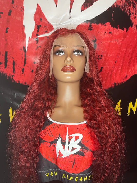 Cherry 28" Deep Wave 13x4 Frontal Lace Wig